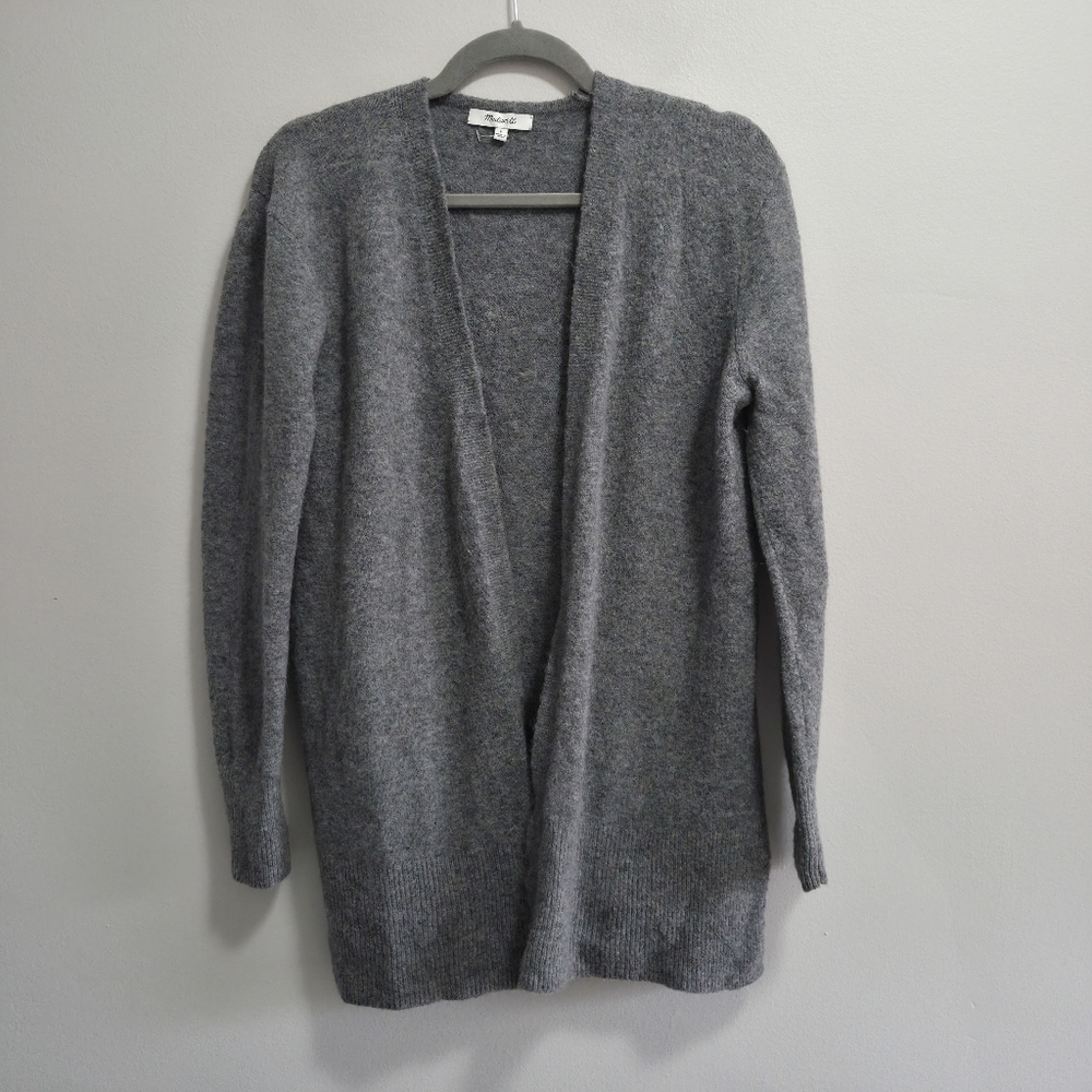 Madewell Walker Cozy Alpaca Wool Cardigan Sweater Gray Size Small